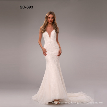 New 2019 Beaded Wedding Dress Mermaid